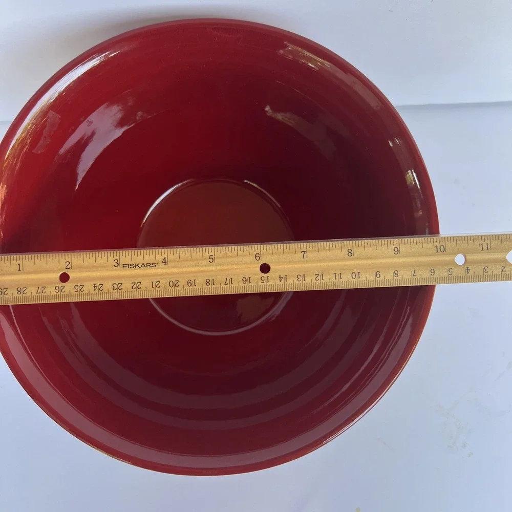 Vintage Haeger Pottery USA 3311 Red Mixing Bowl 10